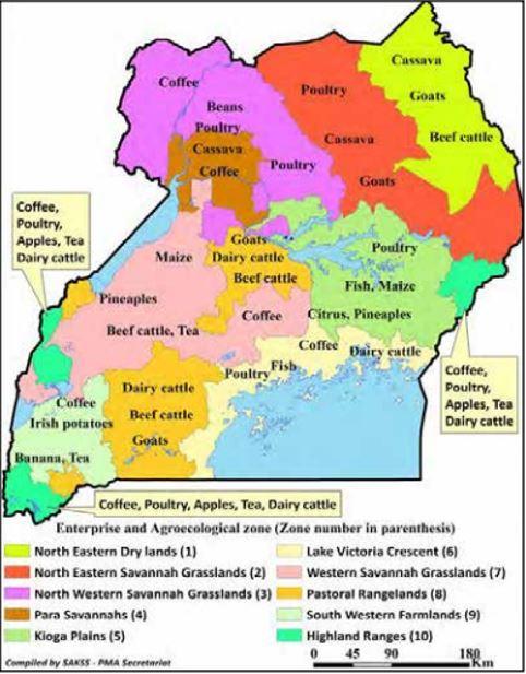 Figure 1 - Uganda agroecological zones