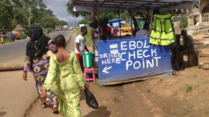 Ebola checkpoint in Sierra Leone