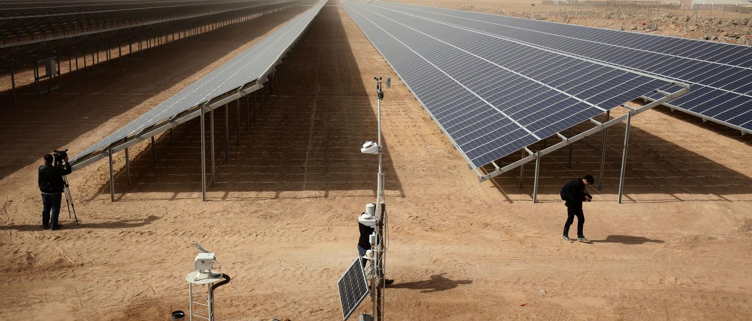 Solar farm, Zaatari refugee camp