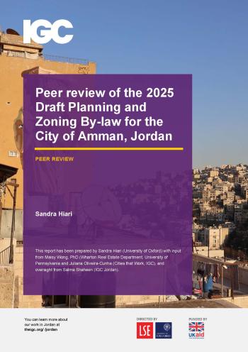 Peer review of the 2025 Draft Planning and Zoning By-law for the City of Amnan, Jordan