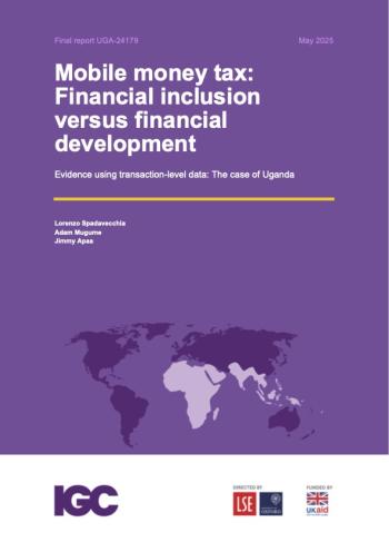 Cover page for final report mobile money tax