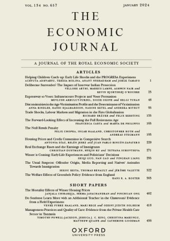 Cover page for journal article