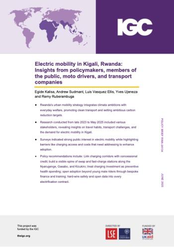 Cover page for policy brief