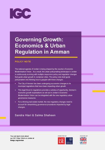 Governing Growth Jordan front cover