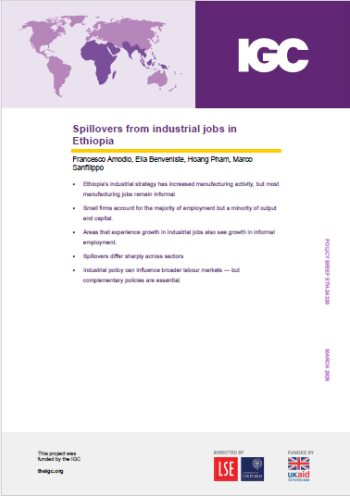 Spillovers from industrial jobs in Ethiopia cover