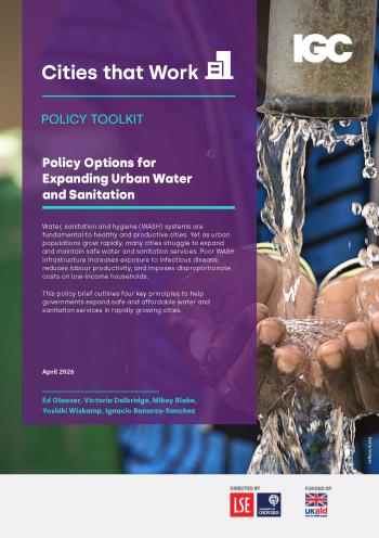 cover: Policy options for expanding urban water and sanitation