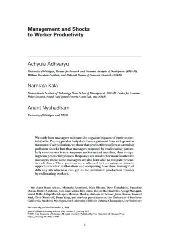 Journal Article Cover Page
