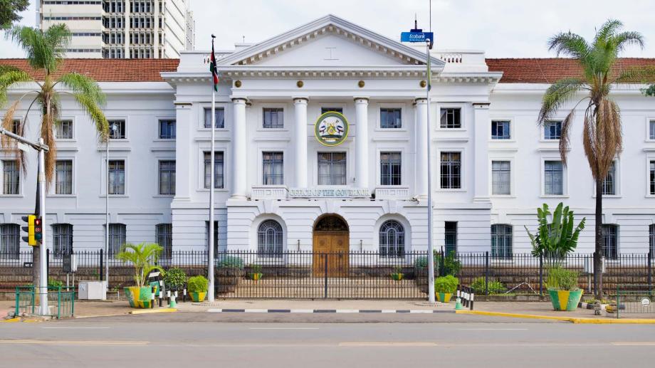 A street view of a Nairobi City Hall, Kenya.