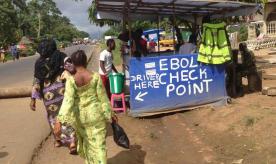 Ebola checkpoint in Sierra Leone