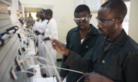 Zambian students training