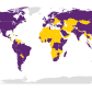 World map examining paper published on administrative tax data around the world