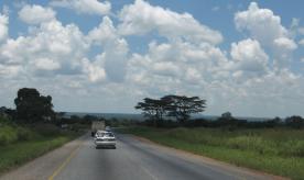 The road from Kitwe, through the Copperbelt