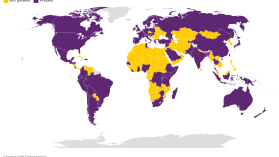 World map examining paper published on administrative tax data around the world