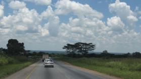The road from Kitwe, through the Copperbelt