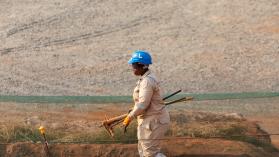 TotalEnergies employee working on a well pad at Murchison Falls National Park
