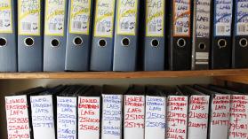 Folders at Bimas microcredit agency
