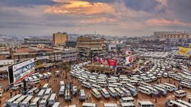 Lots of cars in Uganda