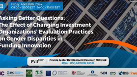 Asking better questions: the effect of changing investment organizations' evaluation practices on gender disparities in funding innovation.