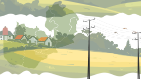 Graphical image, with electrification, a map of zambia layered and with transparency 