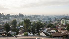 A stock photo looking over the city of Addis Ababa in Ethiopia.