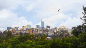 View of Kigali business district with offices, towers and residential homes. Photo credits: stellalevi / E+ via Getty Images. 