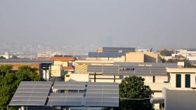 Solar panels attached with each other and installed on the roof of a domestic home by Amir Mukhtar / Moment / Getty Images