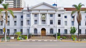 A street view of a Nairobi City Hall, Kenya.