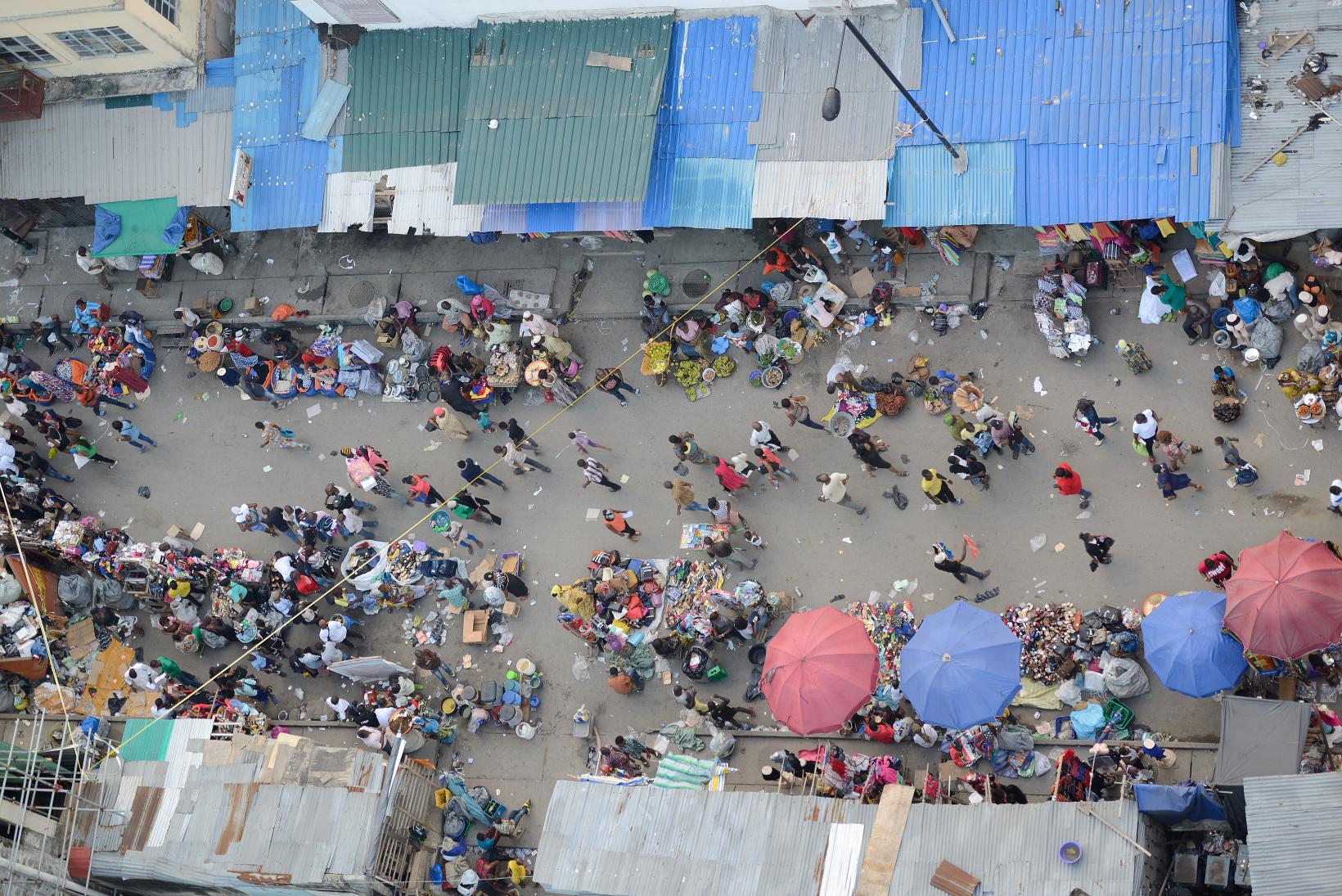 Market in Lagos, Nigeria. Photo by Frédéric Soltan/Getty Images