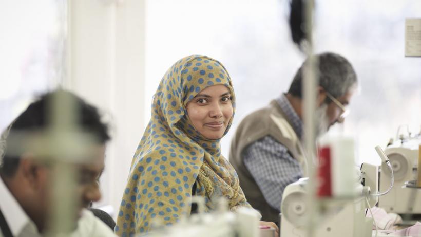 Female worker in garment factory