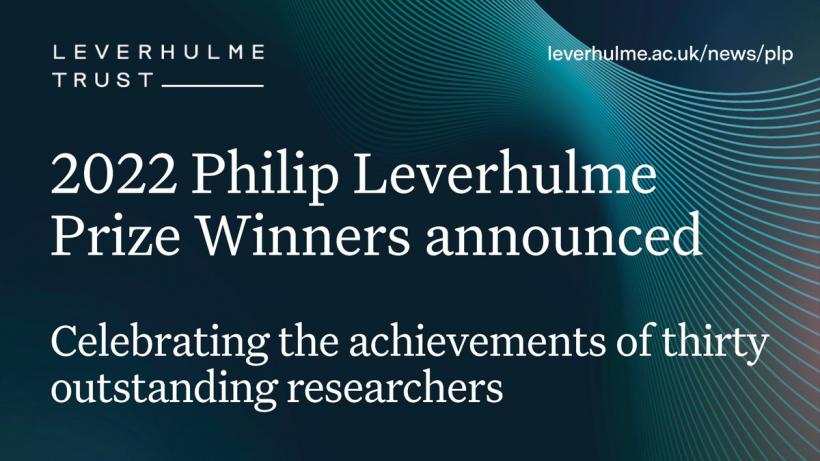 2022 Philip Leverhulme prize winners announced