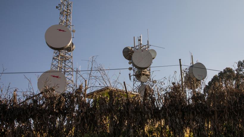 Communications Towers at the top of Entoto hill, Addis Ababa, Ethiopia. Photo by Eric Lafforgue/Art in All of Us/Corbis via Getty Images