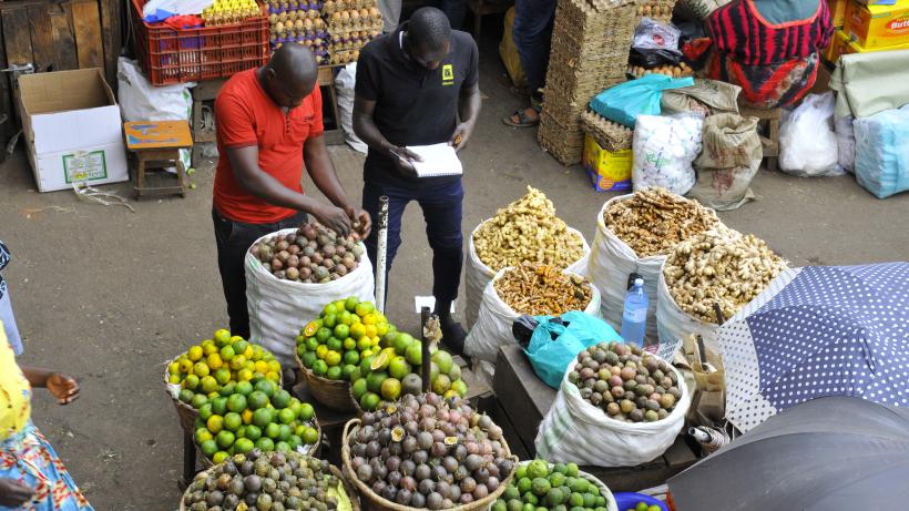 Fruits being sold at the Nakasero market