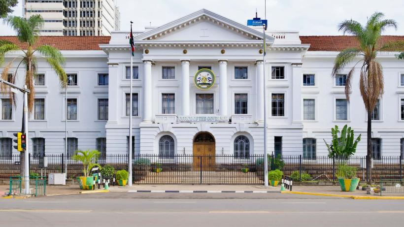 A street view of a Nairobi City Hall, Kenya.