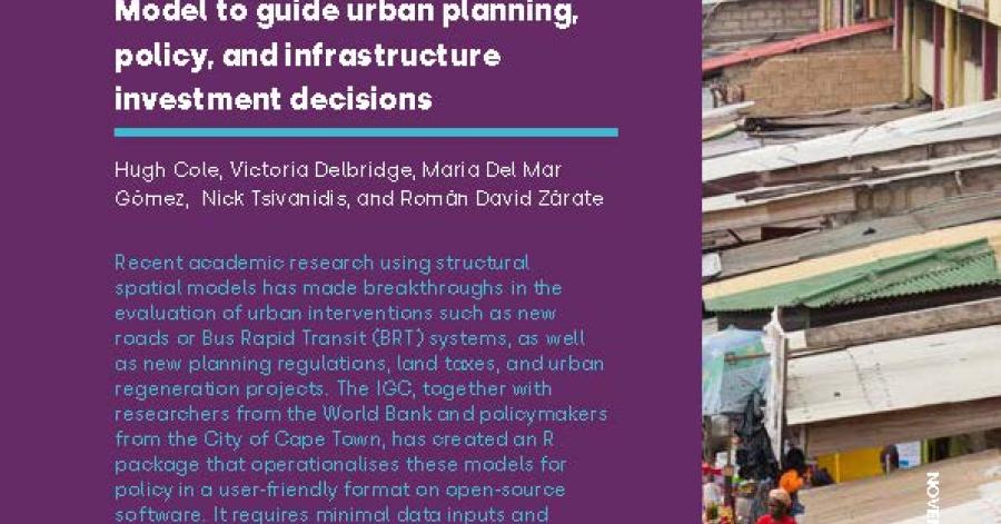 Cities Spatial Model: A Quantitative Spatial Equilibrium Model to guide ...