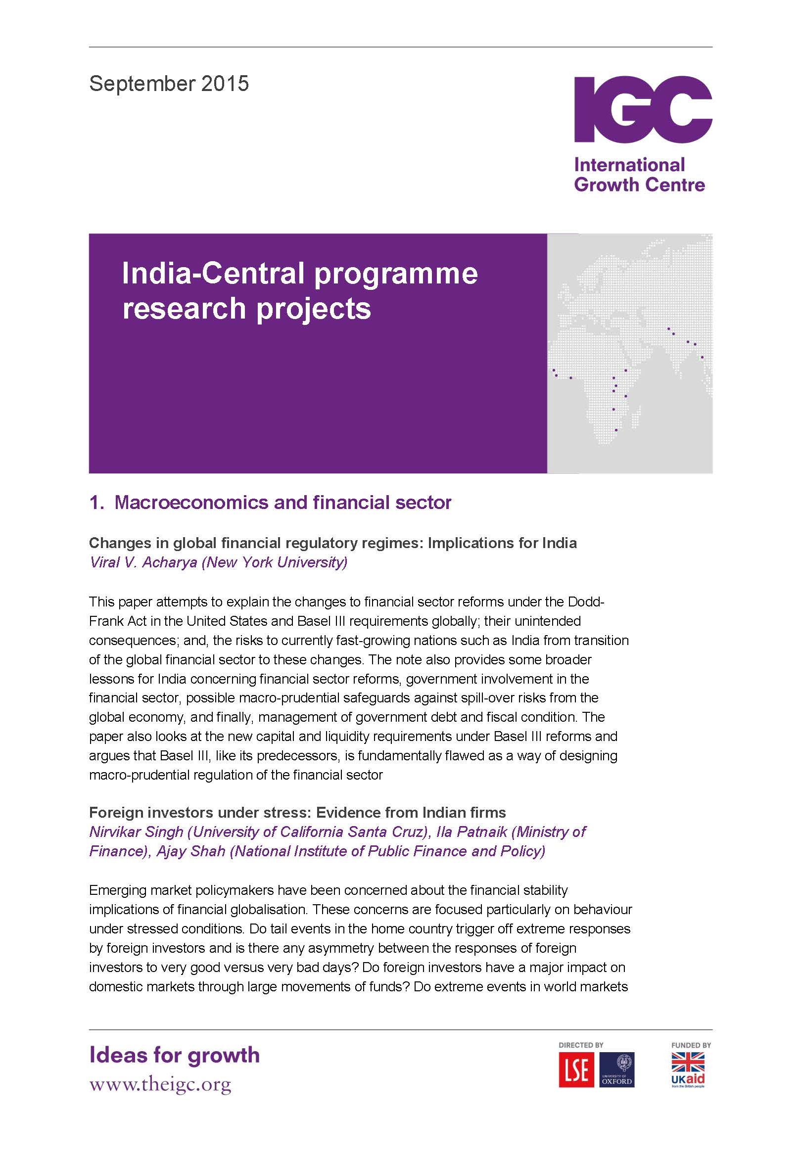 research projects in india