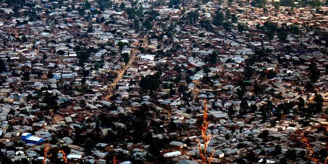 A bird’s eye view of Blantyre’s biggest slum, Ndirande 